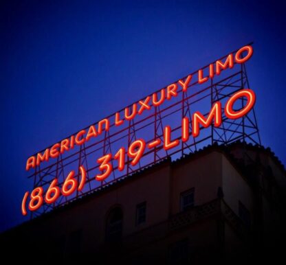 limousine Los Angeles County Limo phone number on building.